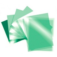 Обложки ПП матовые А4, 0,40мм, прозр/зелёные (50)