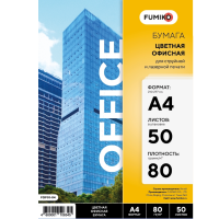 Цветная офисная бумага FUMIKO 80г/А4/50л желтая