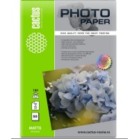 Фотобумага A6 180 г/м² матовая, 50 листов, односторонняя, Cactus Photo Paper CS-MA618050 для струй