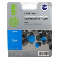 Картридж струйный Cactus CS-EPT0542 голубой для Epson Stylus Photo R800/R1800 (16.2мл)