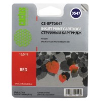 Картридж струйный Cactus CS-EPT0547 красный для Epson Stylus Photo R800/R1800 (16.2мл)