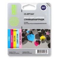 Картридж струйный Cactus CS-EPT267 многоцветный для Epson Stylus Photo810 (6.4мл)р
