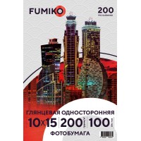 Фотобумага FUMIKO глянцевая односторонняя 200г/10х15/100л