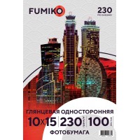 Фотобумага FUMIKO глянцевая односторонняя 230г/10х15/100л