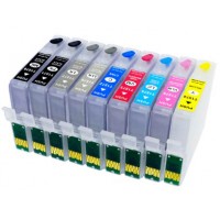 Набор картриджей ПЗК (T1571-1579) для Epson St Photo R3000 9шт Yuxunda